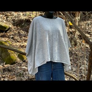 Soft Surroundings Gray Wool-blend Sweater Poncho